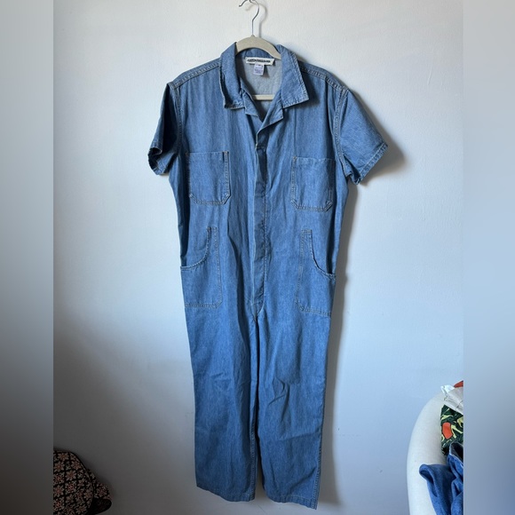 Caron Callahan Crawford Blue Denim Jumpsuit | size M - Picture 4 of 7